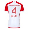 Conjunto (Camiseta+Pantalón Corto) FC Bayern de Múnich De Ligt 4 Primera Equipación 23-24 - Niño